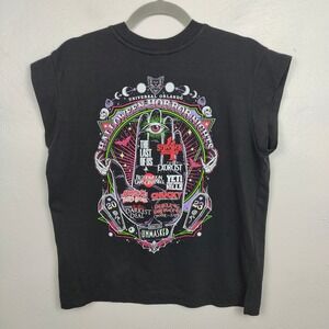 Universal Studios Halloween Horror Nights 2023 T-Shirt Womens Small Black Spooky